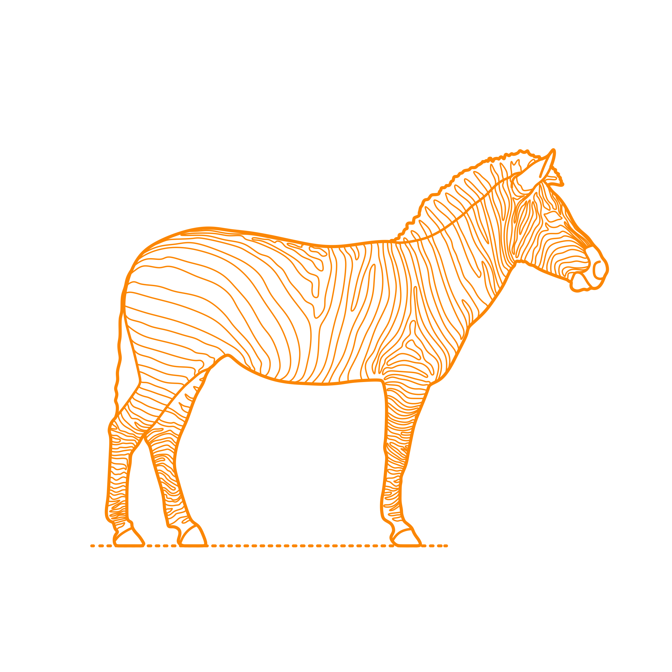 Animals Equines Plains Zebra Outline Svg Vector Free Vectors